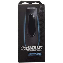 Doc Johnson OptiMALE - ULTRASKYN Endurance Trainer - Hard Shelled Stroker with Squeeze Plate - Train Yourself To Last Longer - Frost