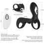 Male Cǒckríngs Powerful Longer Lasting Shake Rooster,Electric Silicone Happy Toys Shock 10 Speeds USB Charged