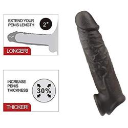 Pênňís Sleeve Extender Delay Éjá-cúlátion Silicone Pênňís Ring C-lītǒrís S-timùlátiòn Ring for Men-ZWFCC