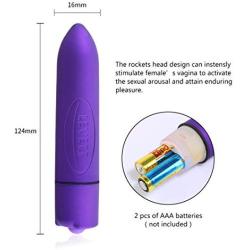 Vibrator, Oomph! Upgraded Powerful Bullet Shape Waterproof 16 Speed Vibration G-spot Massager Sex Toy for Women (Purple)