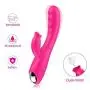 Soft 30 Frequency Sucking Cordless Quiet Wireless Waterproof Dual Motor Pleasure USB Recharging Rǎbbít Víbràtòrs Smart Inductive Wand Suction Thrusting Rose Red