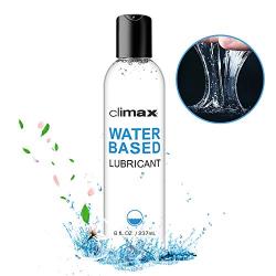 CLIMAX Water Based Lube Personal Natural Lubricant for Women Men Couples Smooth and Slippery Long Lasting (8 fl.oz)