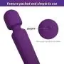 Powerful Cordless Handheld Therapeutic Wand Massager,USB Rechargeable,10x Multi-Speed Vibrations Personal Massager,Perfect for Back Legs Hand Pains,Purple,ALKAID Powerful Cordless Handheld Therapeutic Wand Massager,USB Rechargeable,10x Multi-Speed Vibrations Personal Massager,Perfect for Back Legs Hand Pains,Purple,ALKAID