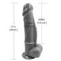 MXYLYM5 Full Body, Simulated Skin-Safe Silicone Meat Color (11" Long,2.55" Wide) Telescopic Thrust