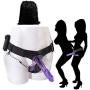 USLong Strap on Harness for Women Couples with Double Heads - Purple