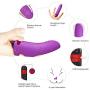 Clitoral Stimulator Finger Vibrator with 9 Vibration Modes for Nipple G-spot Vagina Stimulation, Wireless Remote Control Bullet Vibrator Rechargeable Clit Massager Silicone Sex Toys for Women Couples