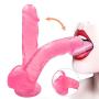 HUOLA 9.1" Beginner Slim Slender Realistic Shaft Toy for Suction Cup