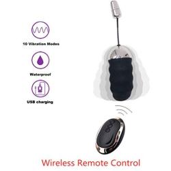 USB Charging Wireless Remote Control Mini, Strong 10 Modes Waterproof Desgin Safe Silicone Small Massagers, Body Relieve Muscle Pain Sport