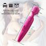 ❤Personal Wand Massager Cordless- DIBOTA Powerful Handheld Rechargeable Stress Relief Massage Stick, Therapeutic Massage for Foot Back Neck Full Body - Upgraded 20x Multi-Speeds (Red)