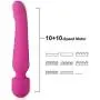 Heated Wand Massager, Rechargeable Cordless Waterproof Magic Mini Massager, Medical Grade Soft Full Silicone, 7X Multi-Speed Vibrations, Tail Has Heating Function for Muscle Aches and Sports Recovery Heated Wand Massager, Rechargeable Cordless Waterproof Magic Mini Massager, Medical Grade Soft Full Silicone, 7X Multi-Speed Vibrations, Tail Has Heating Function for Muscle Aches and Sports Recovery