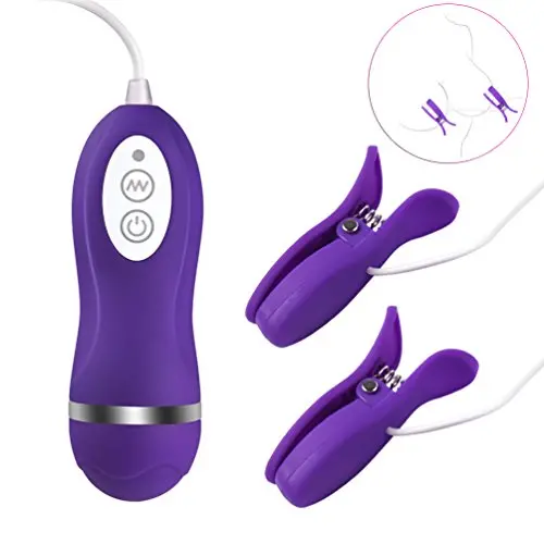 Utimi Nipple Clips Vibrating Breast Clamps Nipple Stimulator Wired Vibrators with Remote Control for Women Utimi Nipple Clips Vibrating Breast Clamps Nipple Stimulator Wired Vibrators with Remote Control for Women