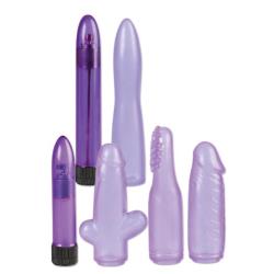 California Exotics Lavender 6 Pak Vibrator and Sleeves