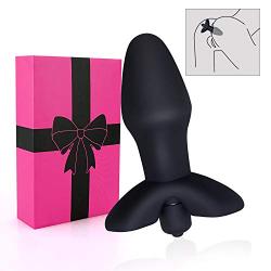 Male Vibrating Prostate Massager 10 Vibration Modes for Anal Pleasure, Waterproof Silicone Prostate Stimulator Rechargeable Anal Butt Plug Vibrator Sex Toy for Men, Women & Couples