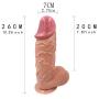 JRZDFXS Easy to Carry (9.86" Long,3.1" Wide) Female Extra Huge Big Lifelike Personal Massage Wand Toys Body Massager Soft Realistic