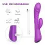 G Spot Rabbit Vibrator for Vagina and Clitoris Stimulation with 9 Strong Vibrating Modes, Adorime USB Rechargeable Clitoral Stimulating Dildo Vibrator for Women or Couples Fun with Waterproof Silicone G Spot Rabbit Vibrator for Vagina and Clitoris Stimulation with 9 Strong Vibrating Modes, Adorime USB Rechargeable Clitoral Stimulating Dildo Vibrator for Women or Couples Fun with Waterproof Silicone