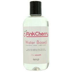 PinkCherry Water Based Anal Lubricant in 8 Ounces - Unscented Unflavored Latex Safe Personal Lube