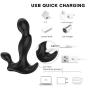 Wireless Remote Control Rechargeable P-róStāTe Massager, Waterproof and Relaxing Massage Equipment Toys for Male Beginners Female Sexx-Toys -Black