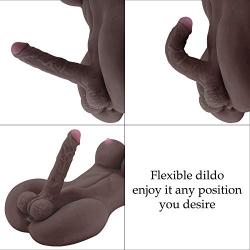 Y-Not 3D Realistic Silicone Shemale Body Ladyboy Sex Doll Transgender Torso Masturbator Transsexual Adult Toys for Men Women Couples with Big Breast, Dildo, Anal Hole and Love Egg