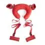 Feeke Neck Arm Tethered Set Wrist Thigh Ties with Pillow Bundle Binding Split Leg Adult Toys DEPUR (Color : Red)
