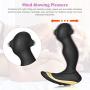 Anal Toy Vibrating Prostate Massager with 6 Novelty Left-Right Hitting Mode and 6 Stimulation Frequency for Anus Play, Utimi Bead Butt Plug P-spot Vibrator with Remote for Male Couple Rechargeable