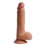 Double Layered Dildo, Anfei Dean 8.27 Inch Hyper Realistic Dual Layer Liquid Silicone Penis with Suction Cup, Bendable G-Spot Premium Cock Anal Sex Toys & Games for Female Masturbation