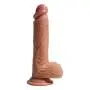Double Layered Dildo, Anfei Dean 8.27 Inch Hyper Realistic Dual Layer Liquid Silicone Penis with Suction Cup, Bendable G-Spot Premium Cock Anal Sex Toys & Games for Female Masturbation