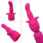 Mini Massager Attachments Massage Accessories Accessory Attachment Silicone- Three Different Styles (Pink)