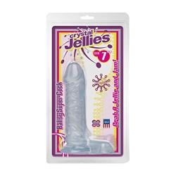 Doc Johnson 7" Ballsy Supercock, Clear Jellie