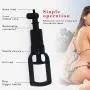 Male Handheld Pennis Vacuum Suction Pump with Pressure Gauge and Quick Release Valve 11 inch Tshirt Air Pressure Massage Device psbibra