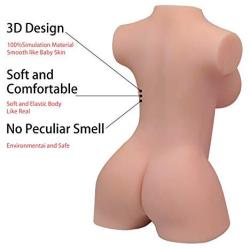 Movitip Sex Doll Male Masturbator Pocket Pussy Female Love Doll Torso with Tight Vagina Anal, 3D Lifelike Real Love Doll Torso with Metal Skeleton, Soft Ass Adult Sex Toy (15x9.4x5.1 Inches.11 lb)