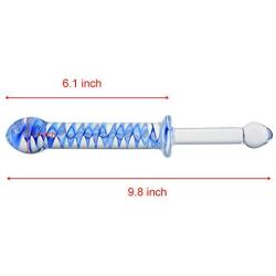 Wowlife New Designed Glass Dildo Dilddo for Women Crystal Masturbator Glass Love Design Glass Rainbow Nubby G-spot Stimulator Anal Penis Dildos Lover/Couple