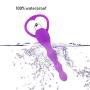 Vǐbrate 3D Fun Toys For Women Anales Trainer Massage Toy， Vib Anales Beads Silicone Trainer Fun Toys for Beginners and Advanced Users Purple By ALBK