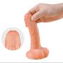 HPPYTS Beginners 6.1 Inch - Flexible Personal Body Massager Realistic Dîdlɔ Strong Suction Cup Hands-Free Play Women(Color : Skin)