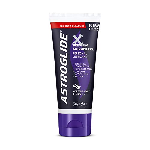 Astroglide X, Premium Waterproof Silicone Gel Personal Lubricant, 3 oz