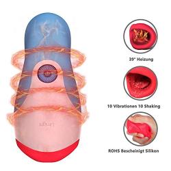 Oral Sex Male Masturbator Cup Masturbation for Men Sex Toys Vaginal Simulation Pussy with Heating Function