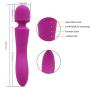 LED Body Heating  Massager with Powerful Speeds 10 Vibration Modes, Portable Personal Rechargeable Massager, Handheld Waterproof Massager Therapy Back Neck Muscle Aches Sports Recovery (Purple)