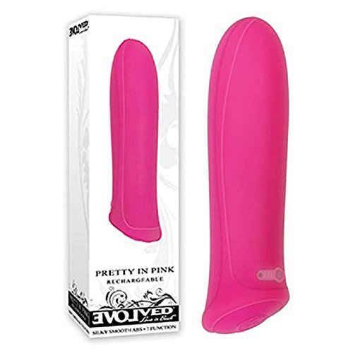 Evolved Pretty In Pink Silicone Rechargeable Vibrator with Free Bottle of Adult Toy Cleaner