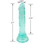 5.7 Inch Realistic Dildo, Body-Safe Material Lifelike Dildo Powerful Suction Cup Dildo,Flexible Cock Adult Sex Toy from Women (Green)