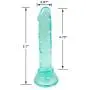 5.7 Inch Realistic Dildo, Body-Safe Material Lifelike Dildo Powerful Suction Cup Dildo,Flexible Cock Adult Sex Toy from Women (Green)