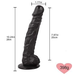 UAREHER Huge Intimate Beginners Black Realistic Waterproof Black Flesh Smooth Textured Shaft Ḉṓḉḵ Ẁḁṉḋ Ḏḯḉḱ Rubber Black H-023