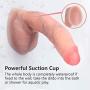 Hyper Realistic Ultra-soft silicone Dildo Lifelike Vein Superior Penis Dual Layer Liquid Silicone Bendable Penis with Suction Cup Adult Sex Massage Masturbation Toys for Women 8.8 inch (Natural Flesh)