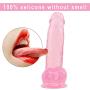 MXJYB 7inch Realistic Soft-Ďîldɔ Massager for Women Wife - Waterproof - Strong Suction Cup MXJYB (Color : Pink)