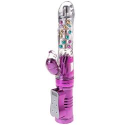 Rainly Purple Dual Motor Powerful Th-Rusting Ro-tating Body Tool for Lover