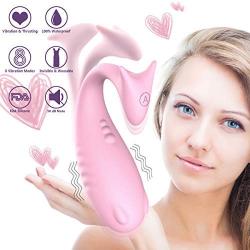 2-in-1 Vibrator and Massager, Multi-Speed 8 Vibration Vibrator 100% Waterproof Vibration Massager Cordless Rechargeable Ideal Toy for Women and Couple Home Personal Fitness Sports -Pink