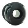 Doc Johnson Platinum Premium Silicone - The Stretch - Hollow Butt Plug - Large - Black