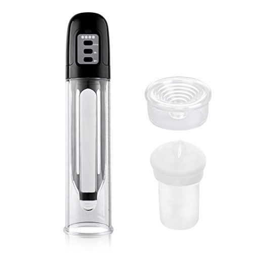 Utimi Rechargeable Penis Extender Cock Vacuum Pump Erection Device for Men, Flesh Included, Smart Control (White)