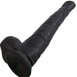 Mkxiaowei Giant Dildo, Realistic Dildo Penis Powerful Sucker, Very Flexible and Realistic Big Man Penis, Glans and Testicles, Real Penis Copy of The Penis, 40.5 cm