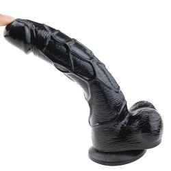 Sex Talk 3PC Black Dildo Vibrator And Anal Waterproof Flexible Huge Penis With And Strong Suction Cup Sex Product Toy For Women