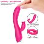 Soft Wireless 30-Speed Waterproof Dual Motor USB Cable Rechargeable Cordless Silent Good Helper in Life Sports Equipment Suction Handheld -Rose Red