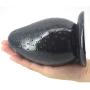 LIANJINLI Big Blockage with Suction Cup Strawberry Blockage Anus Comfortable partical Huge 3" Thick Blockage Stuffed Stopper Knead,Black - Electric Toy for Women
